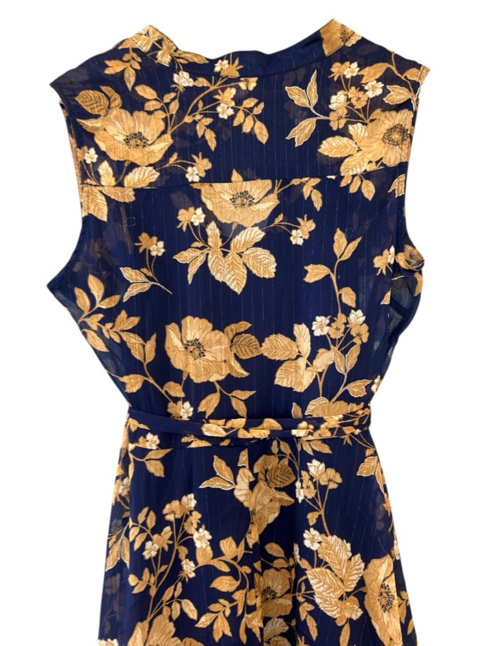Nanette Lepore sleeveless chiffon floral wrap dress - Picture 8 of 13